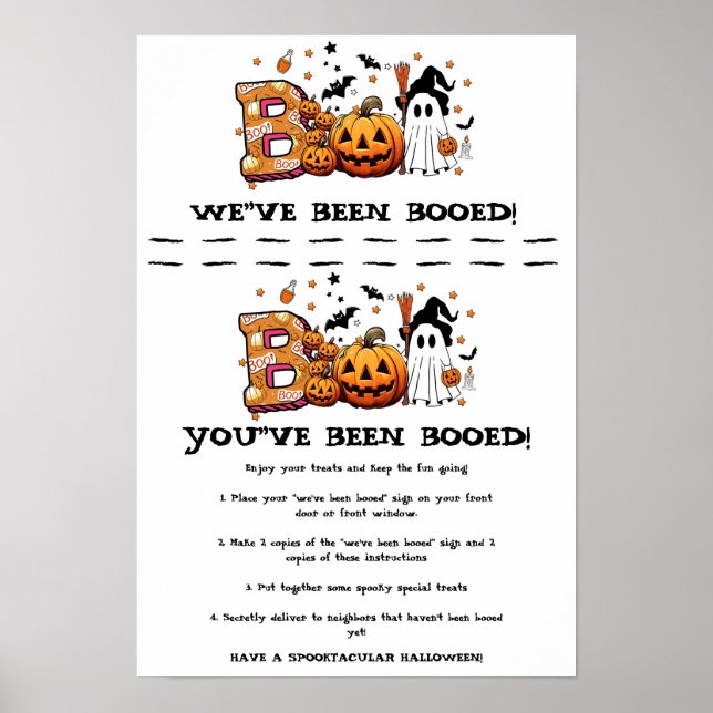  Halloween boo game sign  (Front)