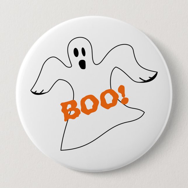 Halloween Boo Ghost 10 Cm Round Badge (Front)