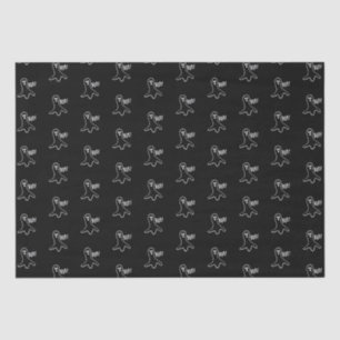 Halloween boo ghost black and white pattern tissue paper