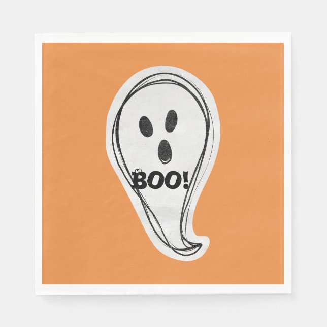 Halloween Boo Ghost Napkin (Front)