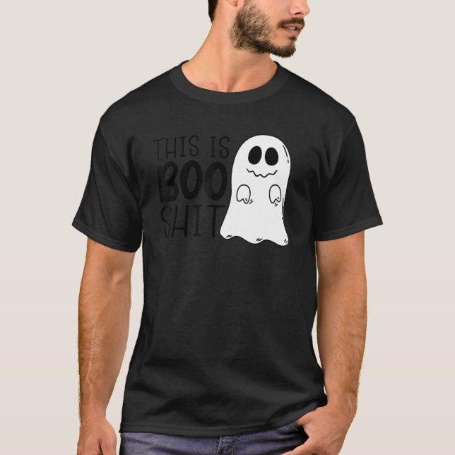Halloween Boo Ghost Quote T-Shirt (Front)