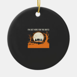 Halloween Boo Ghost Silhouette Ceramic Tree Decoration