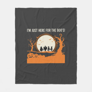 Halloween Boo Ghost Silhouette Fleece Blanket