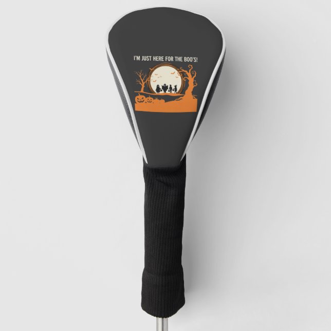 Halloween Boo Ghost Silhouette Golf Head Cover (Front)