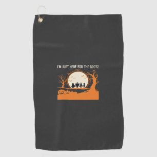Halloween Boo Ghost Silhouette Golf Towel