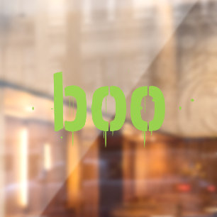 Halloween boo green slime scary spooky decor window cling