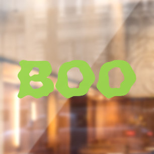 Halloween Boo green slime spooky funny decor Window Cling