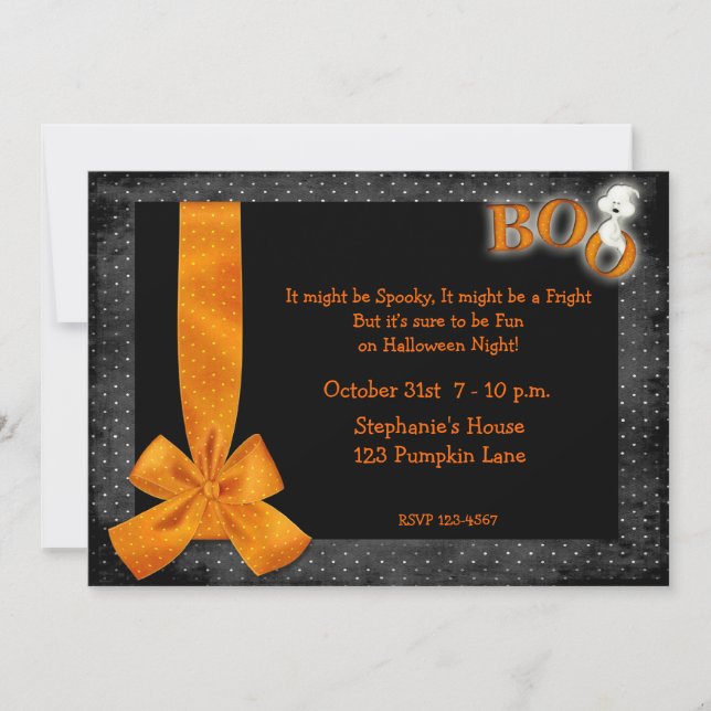 Halloween Boo Invitation (Front)