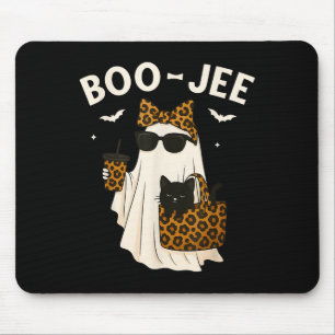 Halloween Boo Jee Cute Leopard Ghost Coffee Boujee Mouse Mat