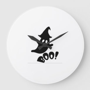 Halloween boo large clock