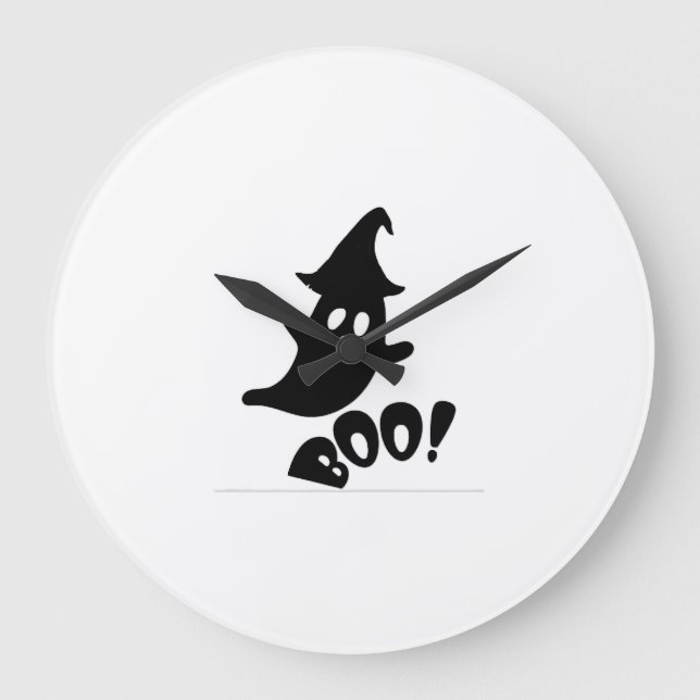 Halloween boo                 large clock (Front)