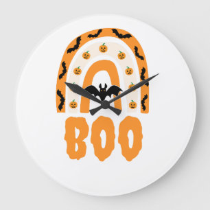 Halloween Boo Large Clock