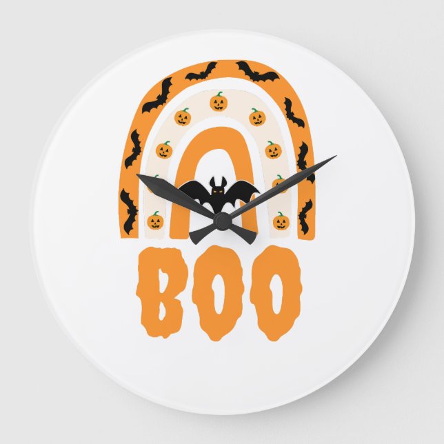 Halloween Boo                        Large Clock (Front)