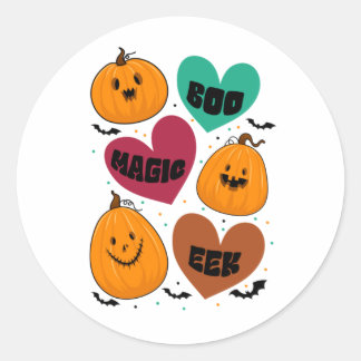 Halloween Boo Magic Eek Birthday Classic Round Sticker
