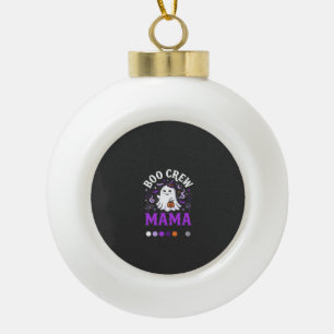Halloween Boo Mama Magic Ceramic Ball Christmas Ornament