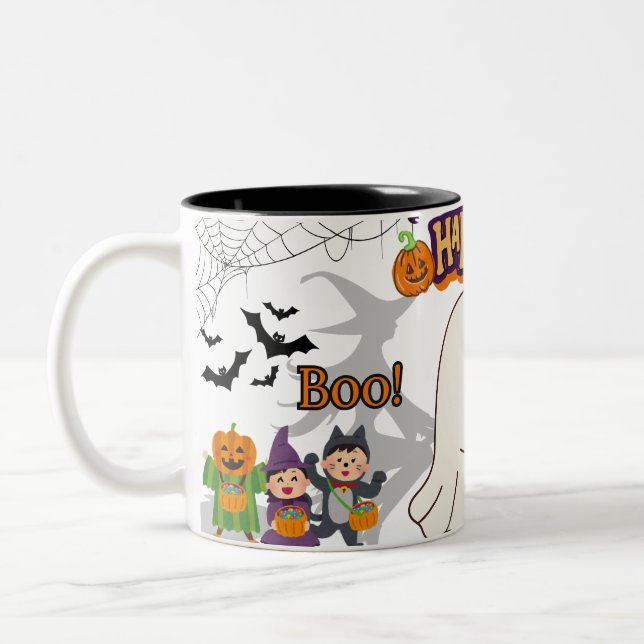 Halloween Boo Mug – Cute Spooky Cup (Left)