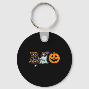 Halloween Boo Outfit For Women Funny Ghost Pumpkin Key Ring