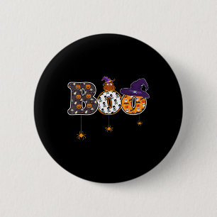 Halloween Boo Owl With Witch Hat Spider Halloween  6 Cm Round Badge