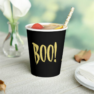 Halloween BOO Paper Cups by Poet Adiela Akoo