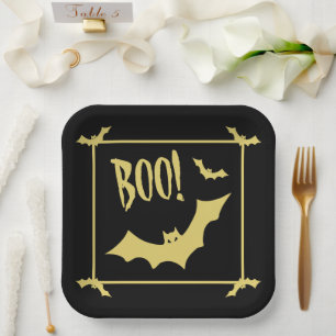 Halloween BOO Paper Plates by Poet Adiela Akoo
