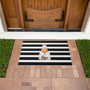 Halloween "Boo" Pumpkin Doormat