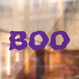 Halloween Boo purple spooky scary funny decor Window Cling
