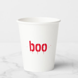 Halloween boo red bloody scary decor paper cups