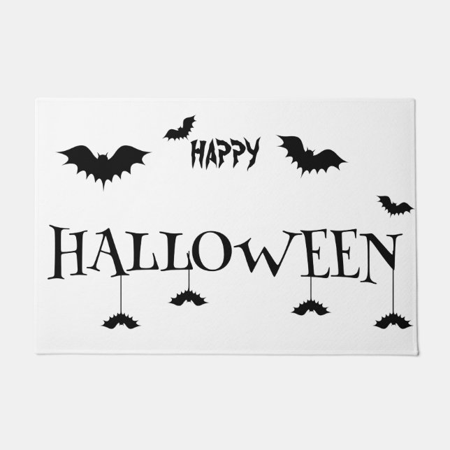 Halloween "Boo" Scary Bat Doormat (Front)