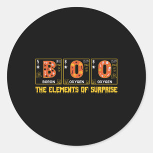 Halloween Boo School Chemistry Nerd Physics Pumpki Classic Round Sticker