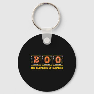 Halloween Boo School Chemistry Nerd Physics Pumpki Key Ring
