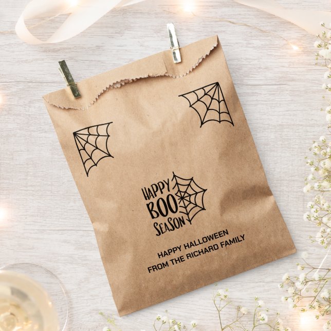 Halloween Boo Season | Modern Stylish Candy Favour Bags (Clipped)