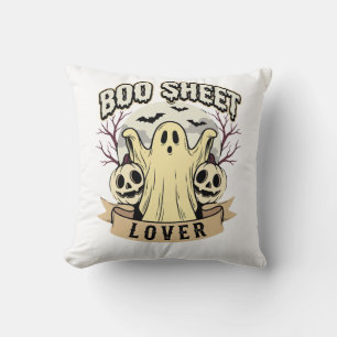 Halloween Boo Sheet Lover Ghost Moon Cushion