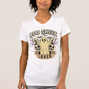 Halloween Boo Sheet Lover Ghost Moon T-Shirt