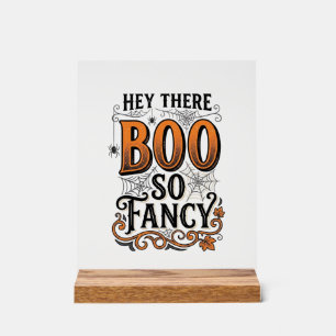 Halloween Boo Shirt Vintage Engraving Spooky Cute Acrylic Sign