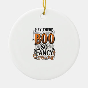 Halloween Boo Shirt Vintage Engraving Spooky Cute Ceramic Tree Decoration