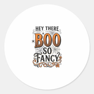 Halloween Boo Shirt Vintage Engraving Spooky Cute Classic Round Sticker