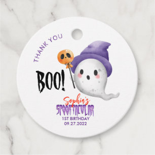 Halloween Boo Spooktacular Ghost Favour Tags