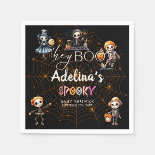 Halloween Boo Spooky Skeletons Costume Baby Shower Napkin