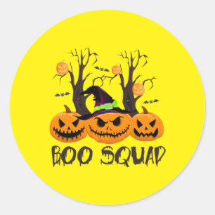 Halloween Boo Squad Bumpkin Birthday Classic Round Sticker