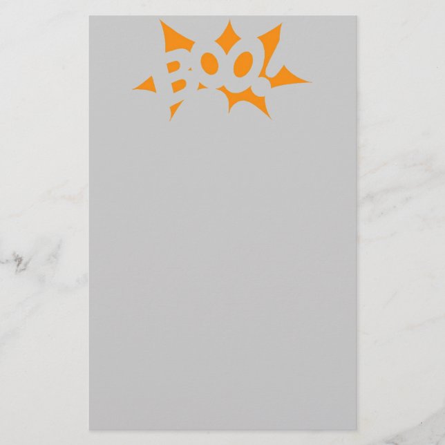 Halloween Boo Stationery (Front)