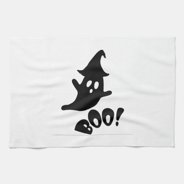 Halloween boo                 tea towel (Horizontal)
