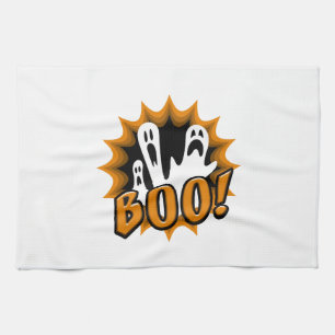 Halloween Boo! Tea Towel