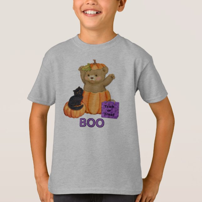 Halloween Boo Teddy T-Shirt (Front)