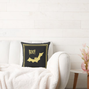 Halloween BOO Throw Pillow by Poet Adiela Akoo