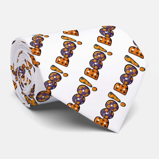 Halloween Boo Tie (Rolled)