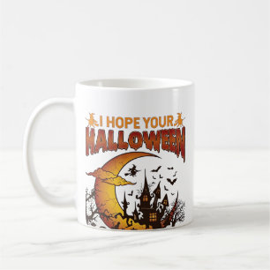 Halloween Boo Tiful Haunted House Crescent Moon Ba Coffee Mug