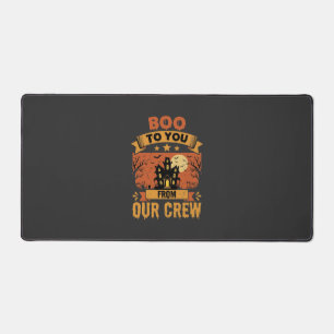 Halloween Boo To You Haunted House Crew Design Desk Mat