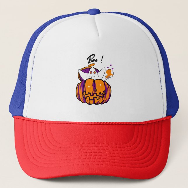 Halloween Boo                         Trucker Hat (Front)