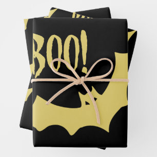Halloween BOO Wrapping Paper by Adiela Akoo