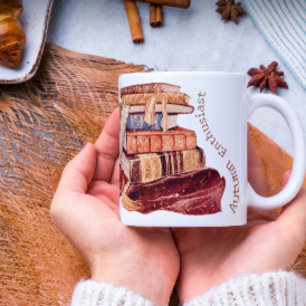 Halloween Book Lover CottageCore Personalised Mug